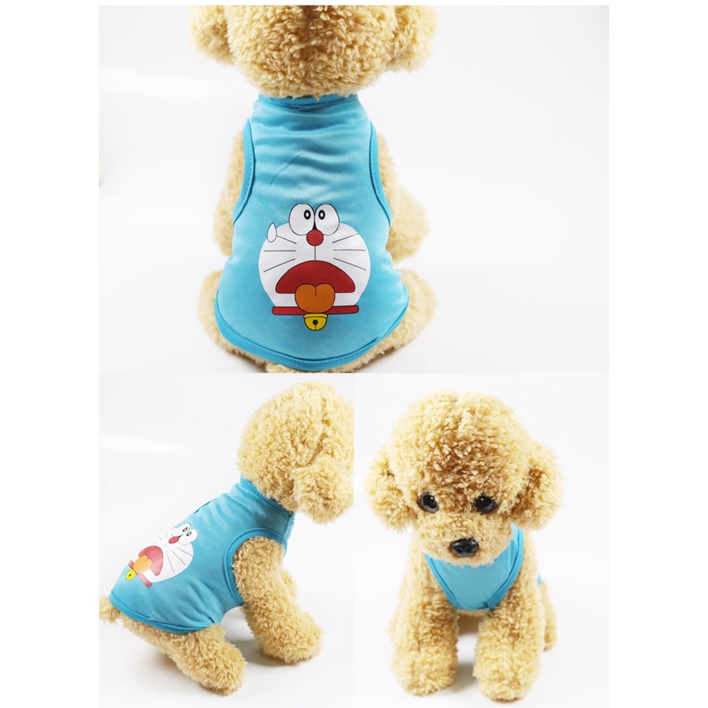 Áo Hè Chó Mèo Thú Cưng - Ba Lỗ Cotton Co Giãn Thoáng Mát ( Đủ Size )