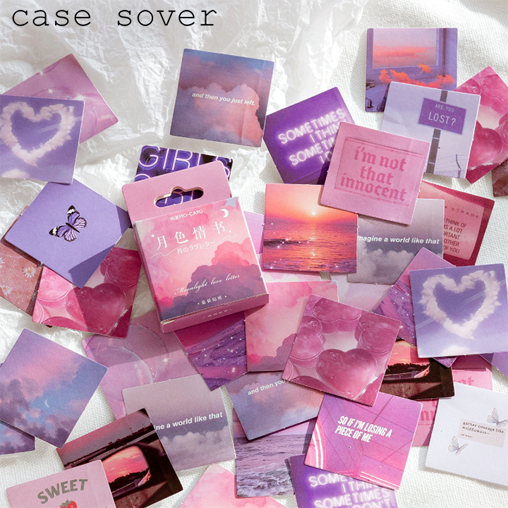 Hộp 46 Sticker Chủ Đề Moonlight Trang Trí Planner - Case Sover