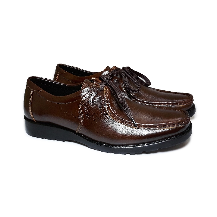 [SIÊU SỐC] Giày tây nam da bò Happyshoes, da bò thật được dập vân cá sấu sang trọng, lịch lãm, đế cao su khâu chắc chắn, có rãnh chống trượt an toàn - HS21