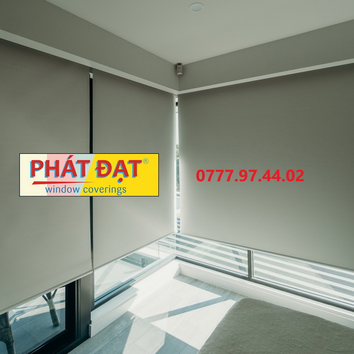 (Rèm ngang 0.8m) Rèm cuốn, rèm sáo cuốn vải trơn 6 màu, chống nắng 100%, đặt theo yêu cầu