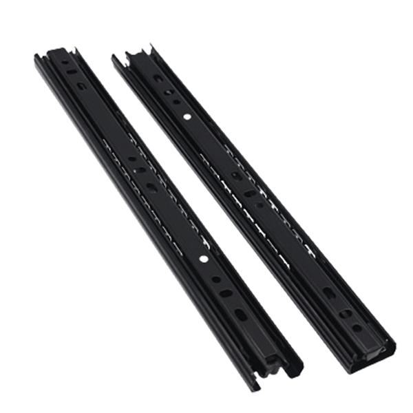 Bộ 2 thanh ray bi ngăn kéo hộc tủ 2 tầng dài 30cm cao 2.5cm đen
