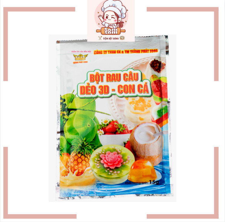 Bột rau câu dẻo 3d - con cá
