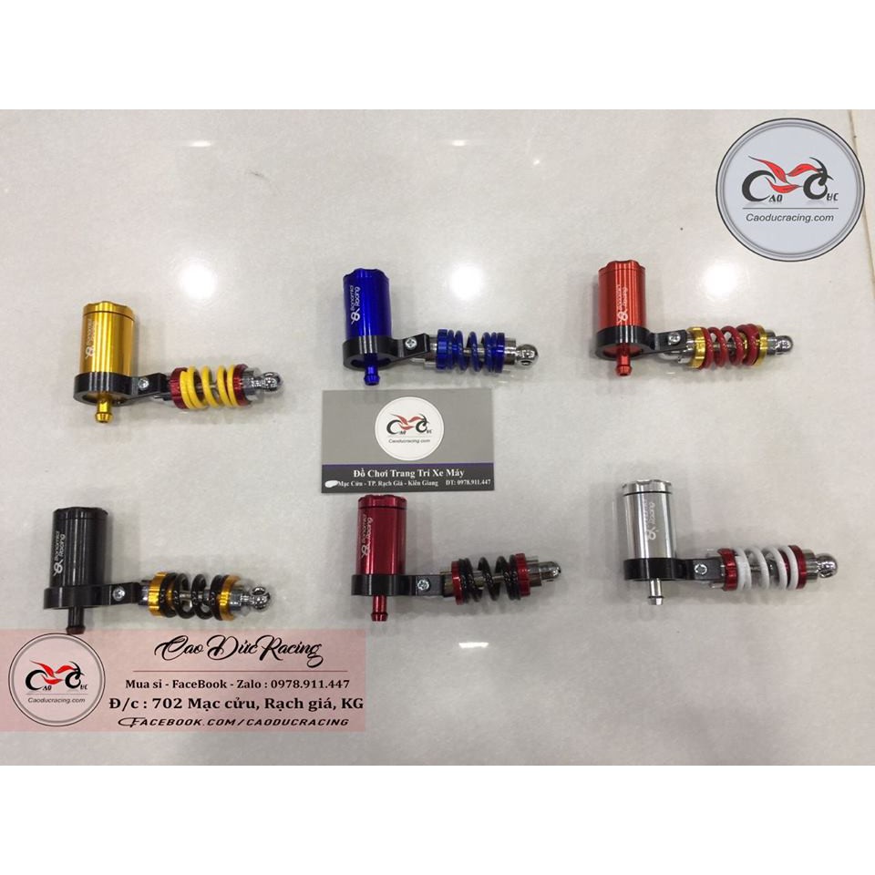 Bình dầu tròn trụ Racing và pass bình dầu kiểu phuộc xe