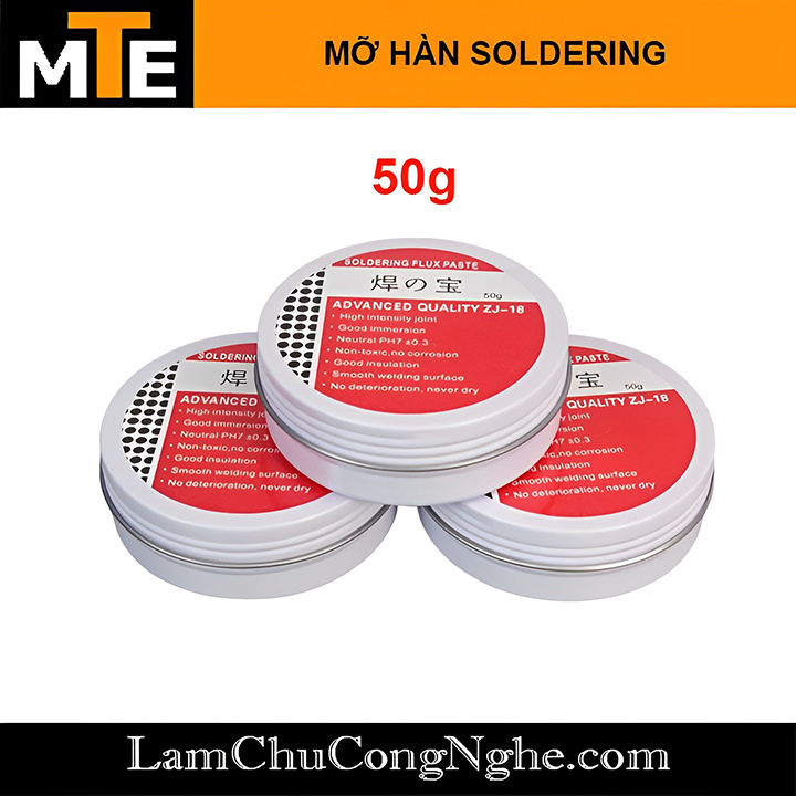 Hộp mỡ hàn thiếc Soldering Paste 50g hỗ trợ hàn mạch phủ thiếc hàn dây, linh kiện điện tử
