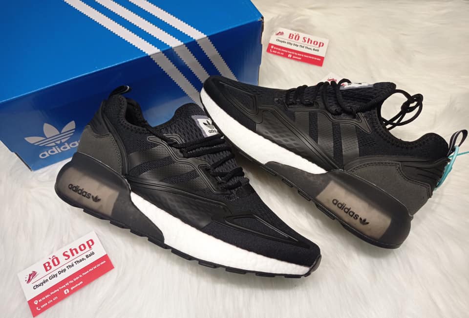 Giày thể thao nam nữ adidas zx 2k boost core black