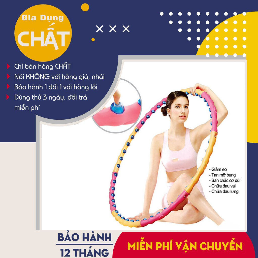 Vòng lắc eo, vòng lắc eo massage giảm mỡ bụng,vòng lắc giảm eo massage hula hoop hàn quốc