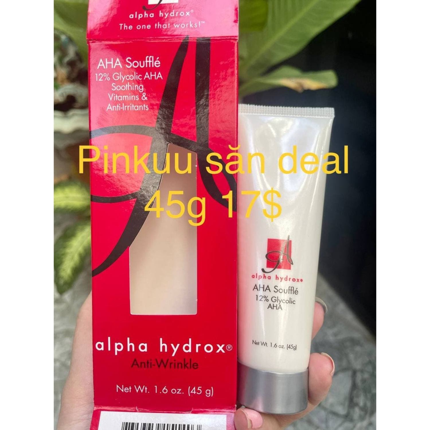Tẩy da chết hóa học Alpha Hydrox AHA soufflé 12% Glycolic Aha 17$