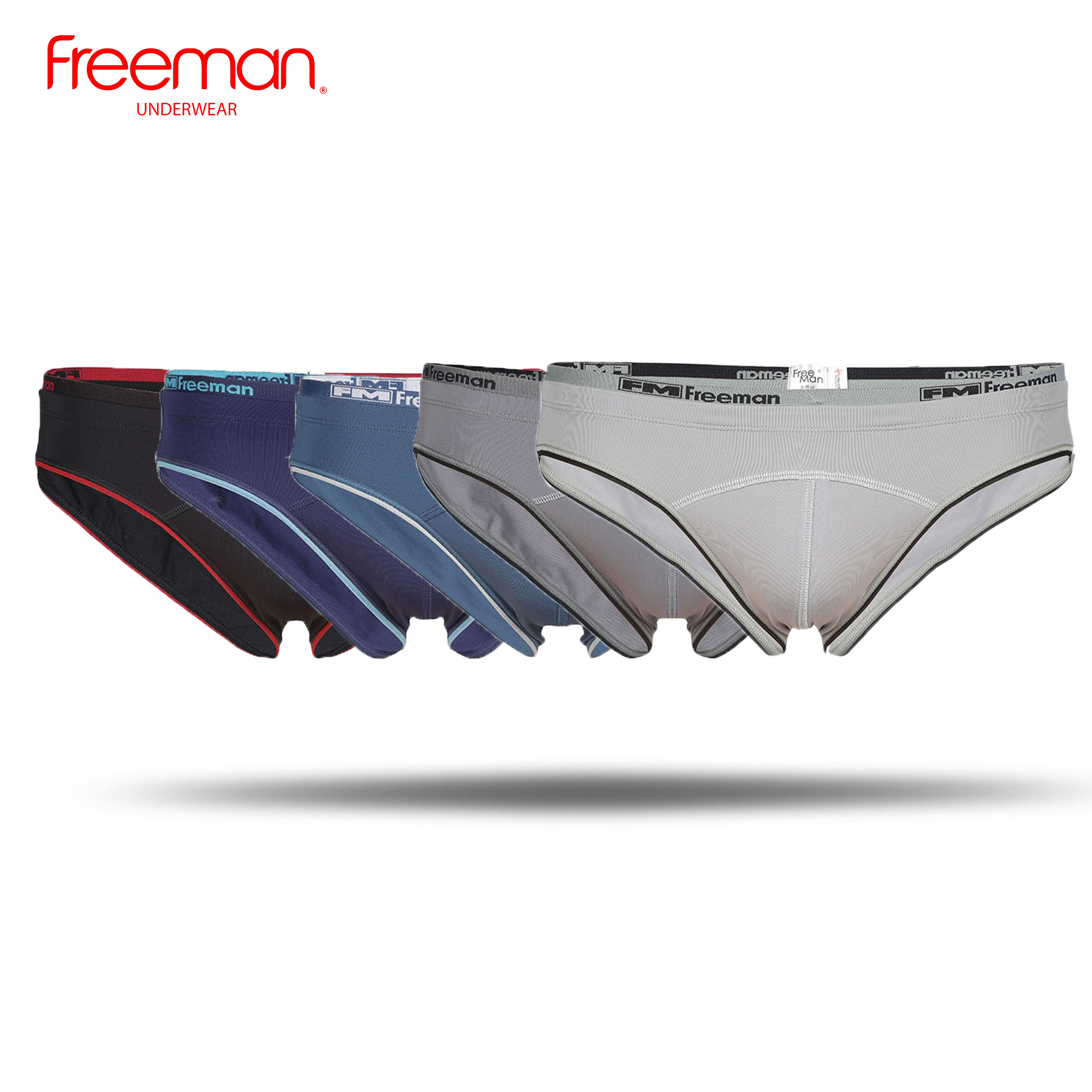 Quần lót nam thun lạnh, thiết kế 2 lưng chắc chắn mạnh mẽ FREEMAN 6023