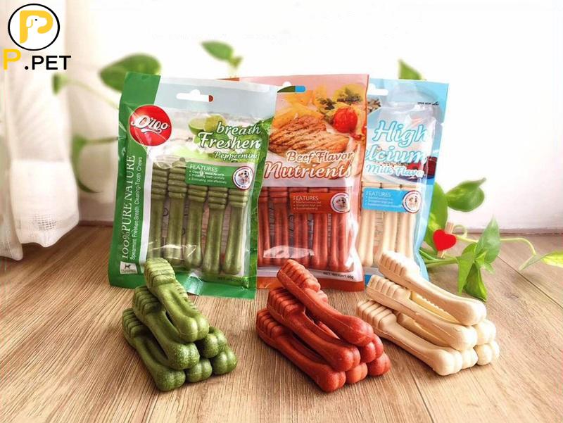 Xương Gặm Sạch Răng Orgo Cho Chó - Đồ Chơi Cho Chó - Nhiều Vị - 6 Cái/Gói 90g ( P.Pet )