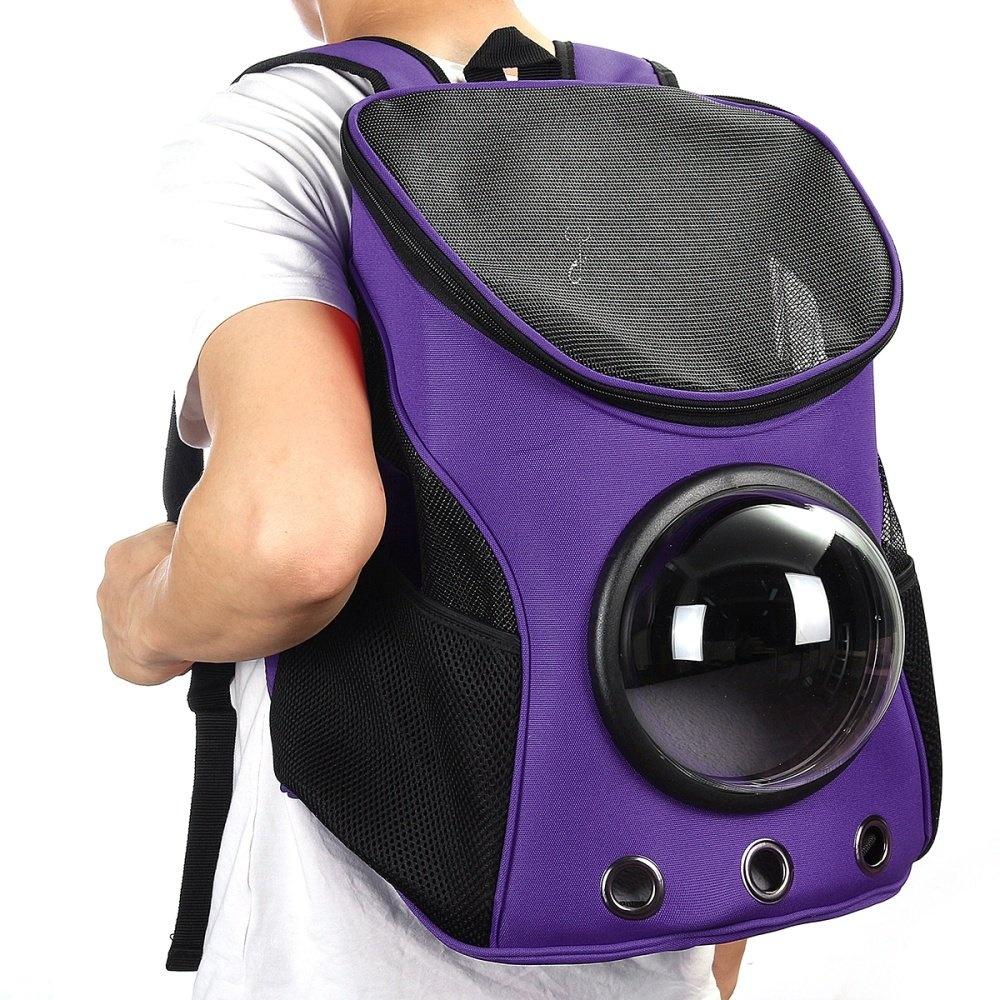 Balo Phi Hành Gia Viên Thoáng khí Mèo Cưng Chó Con đi Du Lịch , BA LÔ TÚI GIỎ XÁCH VẬN CHUYỂN CHÓ MÈO THÚ CƯNG , Balo cho thú cưng , Thoáng khí Phi Hành Gia Viên Mèo Cưng Con Chó Con Du Lịch Không Gian Ba Lô Túi Tím-quốc tế