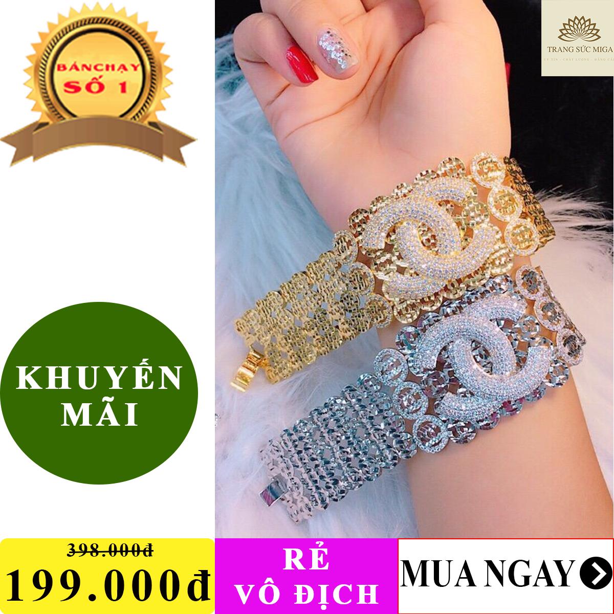 [HCM]Vòng tay lắc tay chữ X không bay màu Trang Sức Miga L009