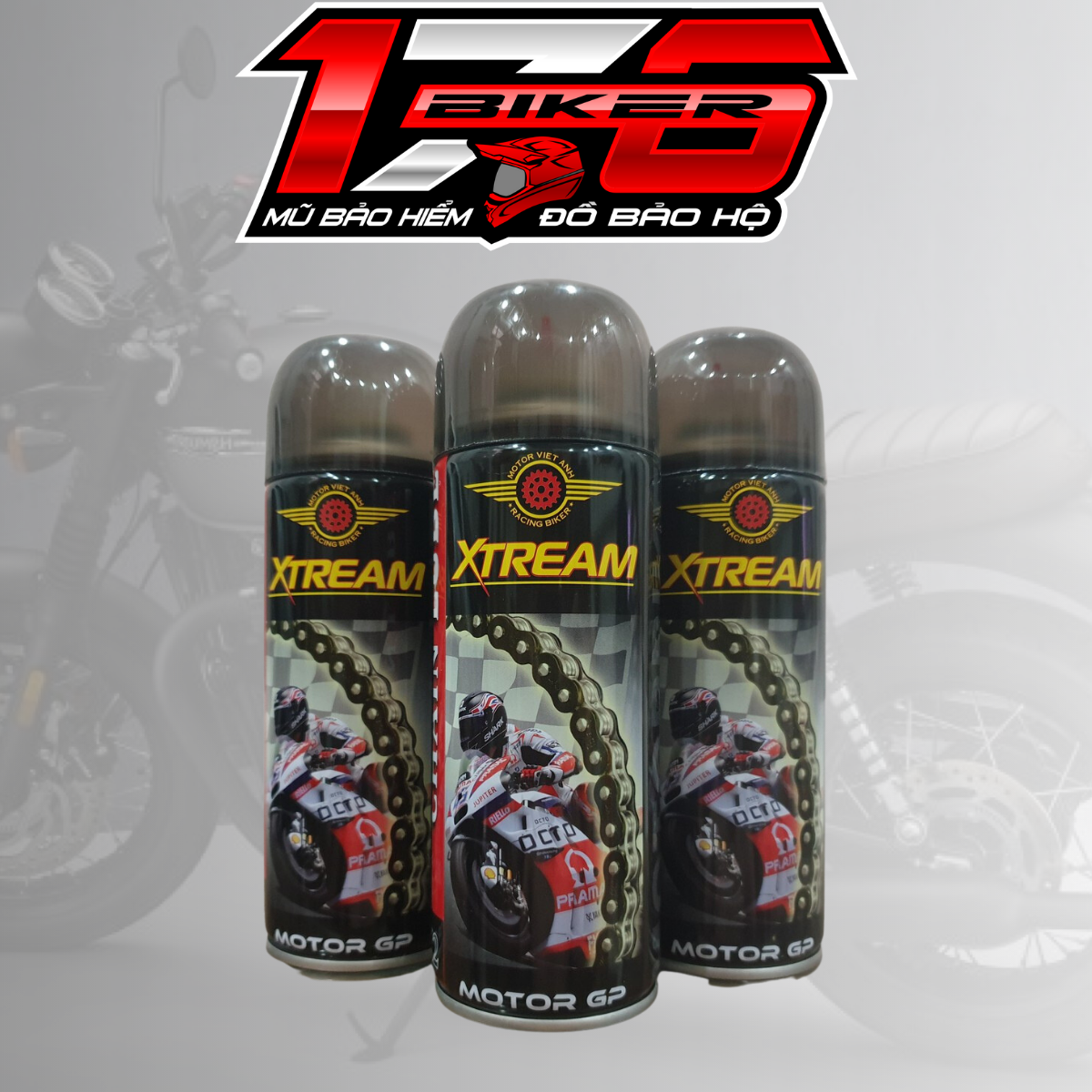 Chai dưỡng sên xe máy XTream 450ML không văng - BIKER 176 - Mũ bảo hiểm & Dầu nhớt Vũng tàu