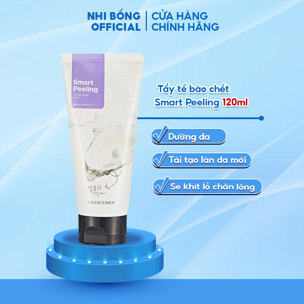 Tẩy tế bào chết ngọc trai Smart Peeling White Jewel Perle Hàn Quốc 120ml giúp tẩy da chết làm da trắng sáng mềm mịn tự nhiên