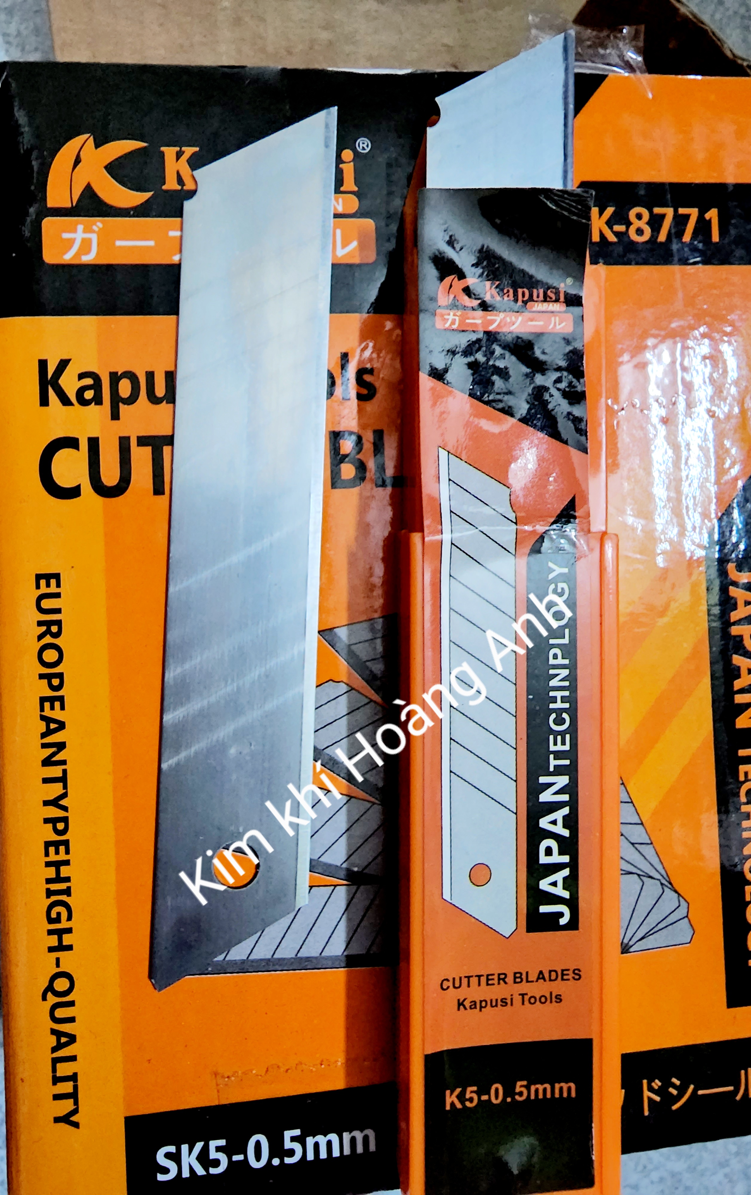 10 Lưỡi dao rọc giấy, dao dọc giấy (lưỡi dao trổ) loại to Kapusi