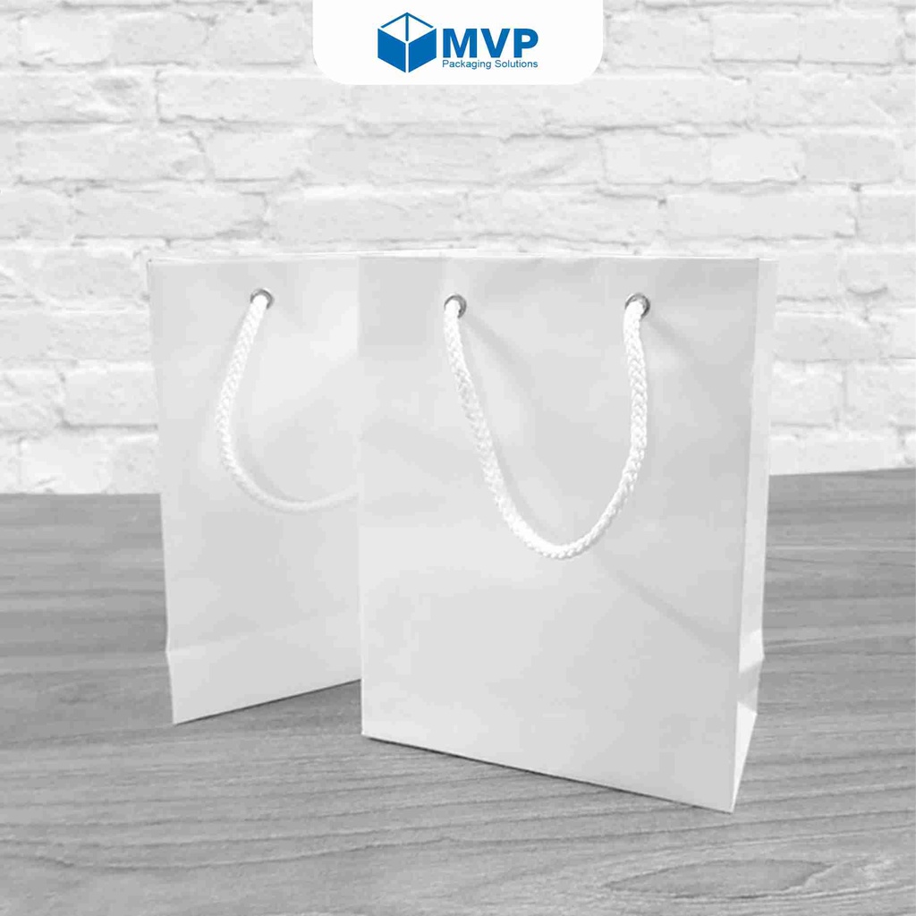 10 Cái - Túi Giấy Kraft Trắng cm, túi giấy đựng quà