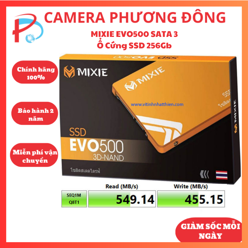 Ổ cứng ssd 256gb -128gb mixie evo500 sata 3 - 2.5inch - new 100% - bảo hành 3 năm chính hãng