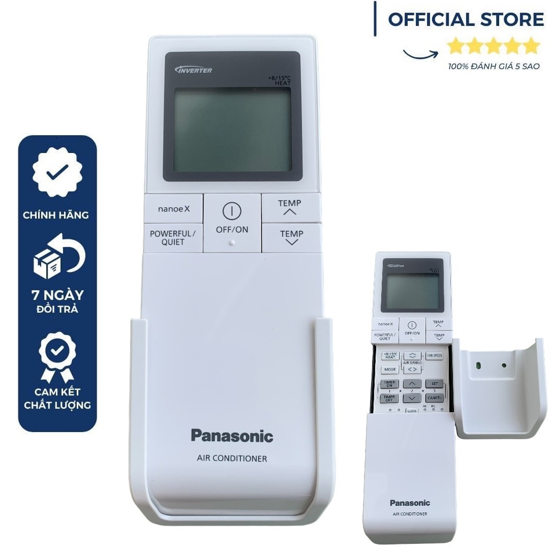 Điều khiển điều hoà Panasonic 2 chiều chính hãng zin theo máy, Remote máy lạnh Panasonic 2 ngựa các dòng 9000 đến 18000, remote panasonic chính hãng 2 chiều