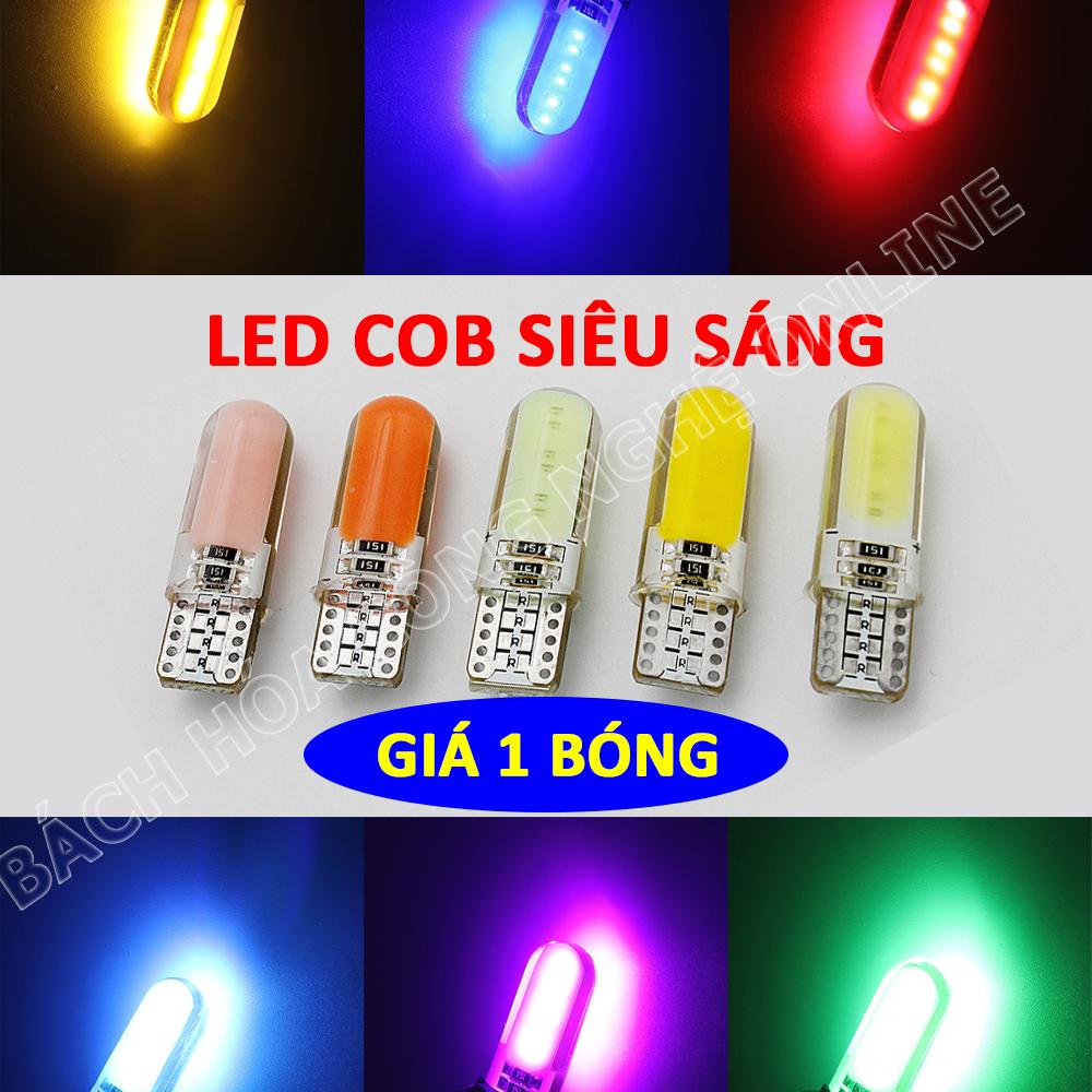 Đèn LED xi nhan đèn demi chip COB 12 chip chân T10
