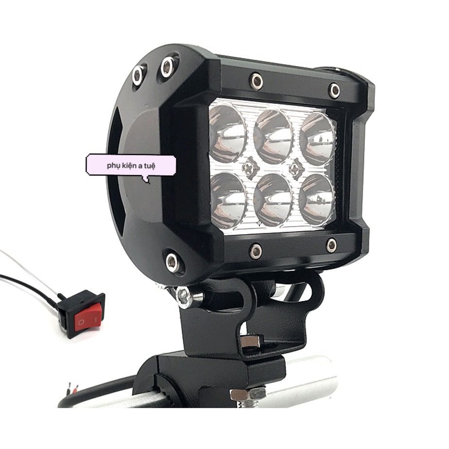 Đèn trợ sáng 6 bóng vuông 18w