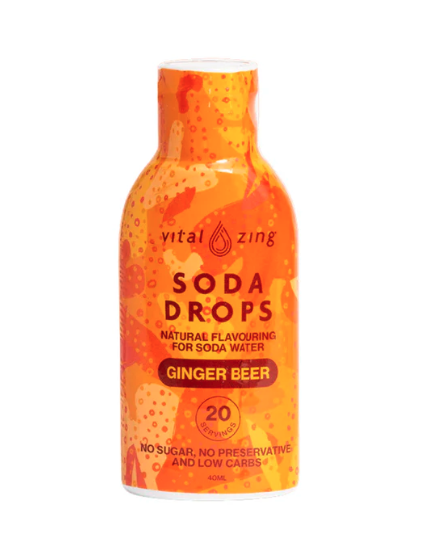 GIỌT PHA SODA GINGER BEER KHÔNG ĐƯỜNG Vital Zing Soda / Sparkling / Carbonated Water Drops, 40ml