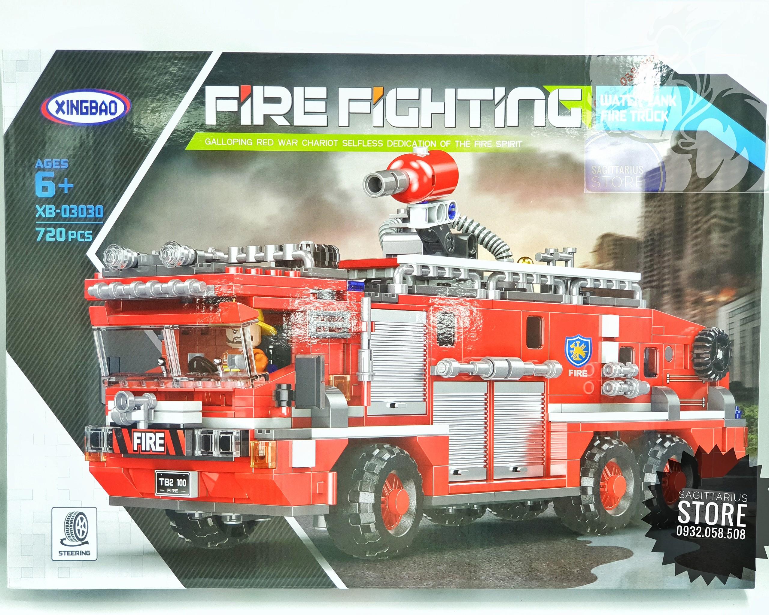 [HCM]Bộ Lego XingBao-XB03030 Lắp Ráp Xe Cứu Hỏa ( 720 Mảnh )