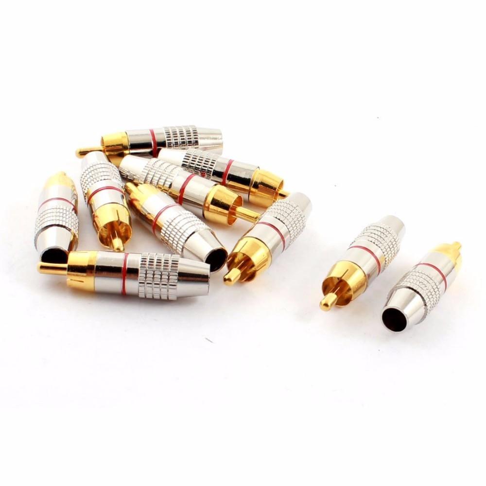Bộ 10 đầu hàn jack av / rca / hoa sen