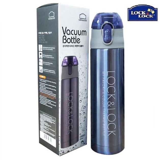  Bình giữ nhiệt Lock & Lock 500ml   LHC6800   - bình nước Inox 304 Vaccum Bottle cao cấp 