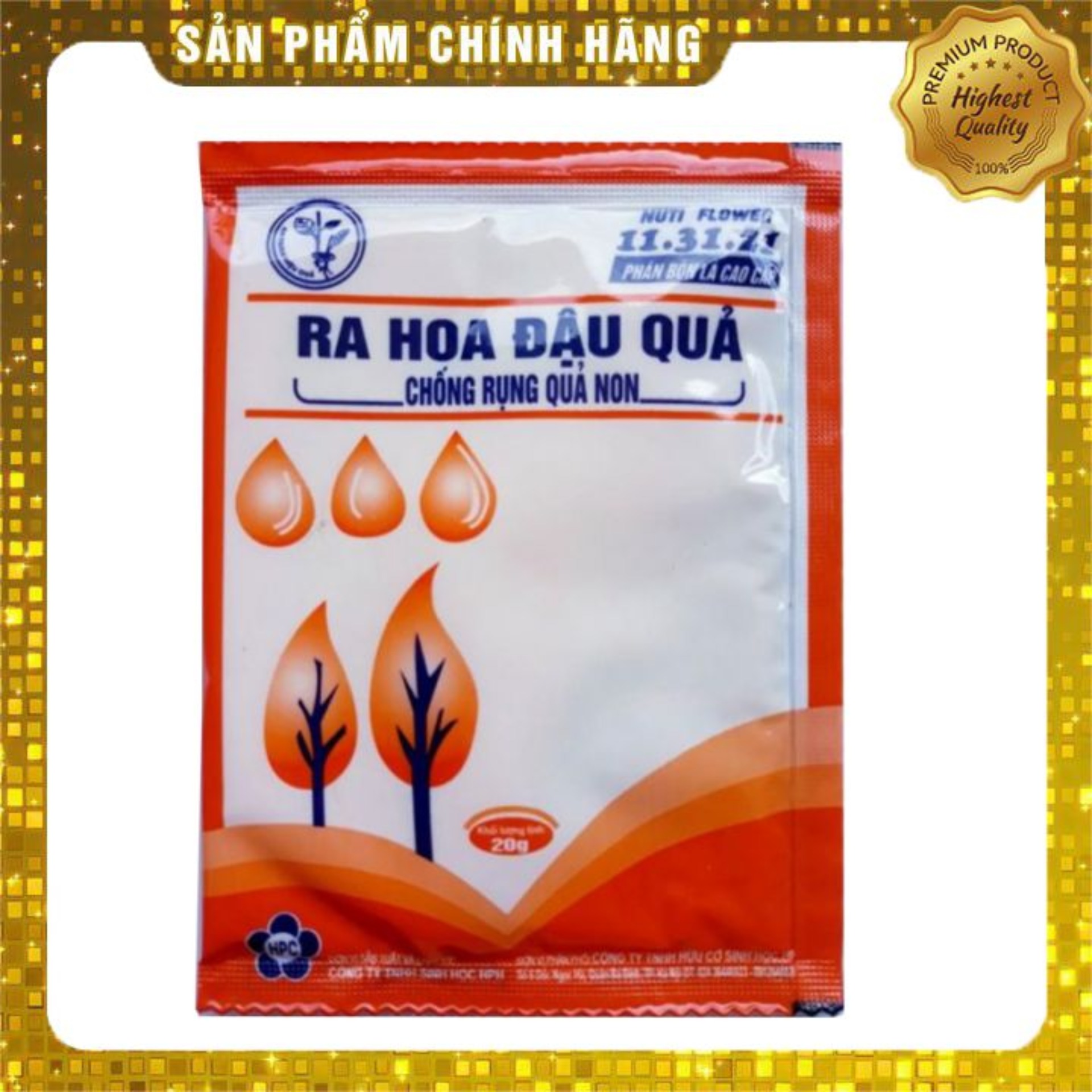 Combo 2 gói phân bón lá RA HOA ĐẬU QUẢ CHỐNG RỤNG TRÁI NON (20g)