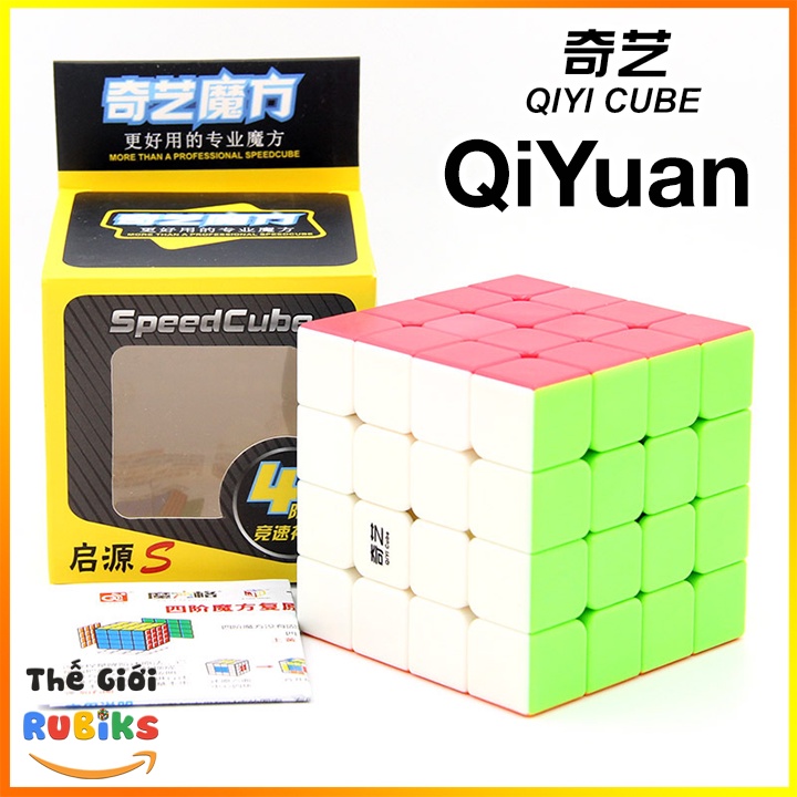 Rubik 4x4 qiyi qiyuan w v2 4x4x4 stickerless / viền đen
