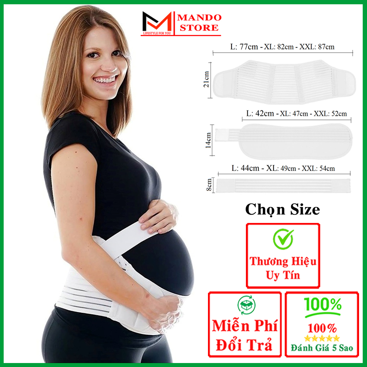 Đai Nâng Đỡ Bụng Bầu Cho Bà Bầu Cao Cấp - Chọn Size - Dễ Điều Chỉnh Hỗ Trợ Bà Bầu Mang Thai