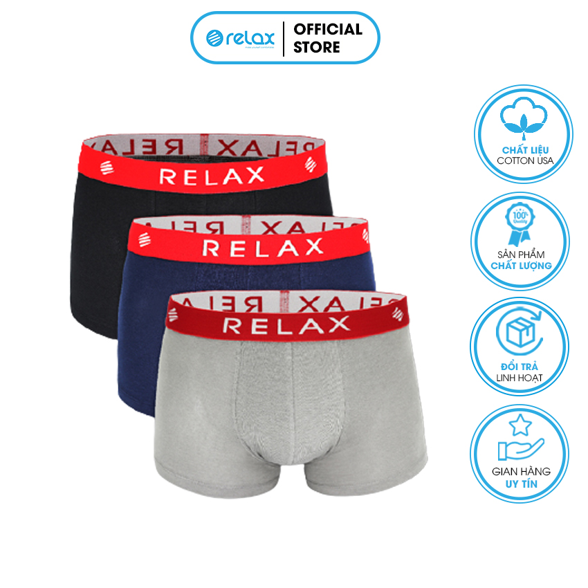   FREESHIP  Quần Lót Nam Boxer RLTK019 Quần Sịp Nam Thoáng Mát Mềm Mại Cao Cấp Co Giãn Tốt Thiết Kế Tinh Tế Ôm Gọn - RELAX FAMILY 