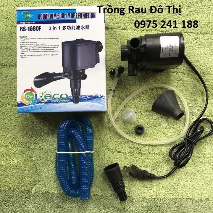Máy bơm bể cá thế hệ mới RS-1680F, công suất mạnh 25W, lưu lượng 1.750 lít/ giờ