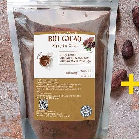 Bột cacao nguyên chất cao cấp , không pha trộn tạp chất , dễ tan, đậm đà , L&H Ca cao , 500g