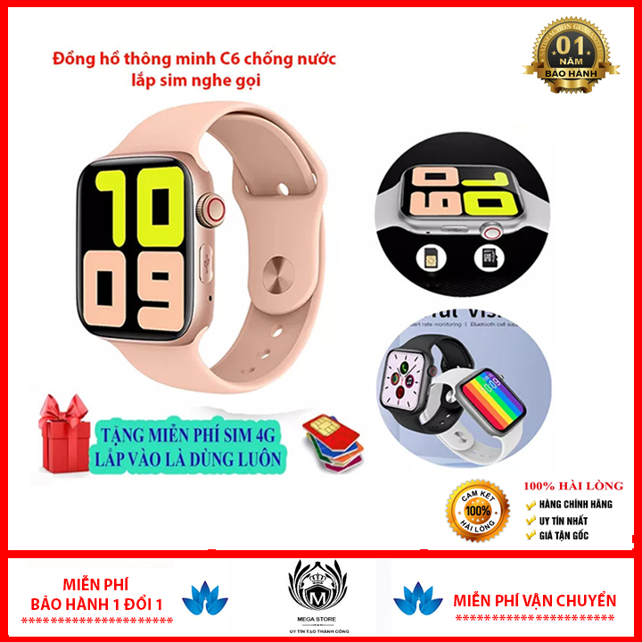 Đồng hồ- Đồng Hồ Thông Minh SmartWatch K10-C500 Cao Cấp, Có Khả Năng Chống Nước Tốt, Màn Hình Giao Diện Tổ Ong- Tặng Kèm Sim- Thời Gian Sử Dụng Dài- Bảo Hành 1 Năm