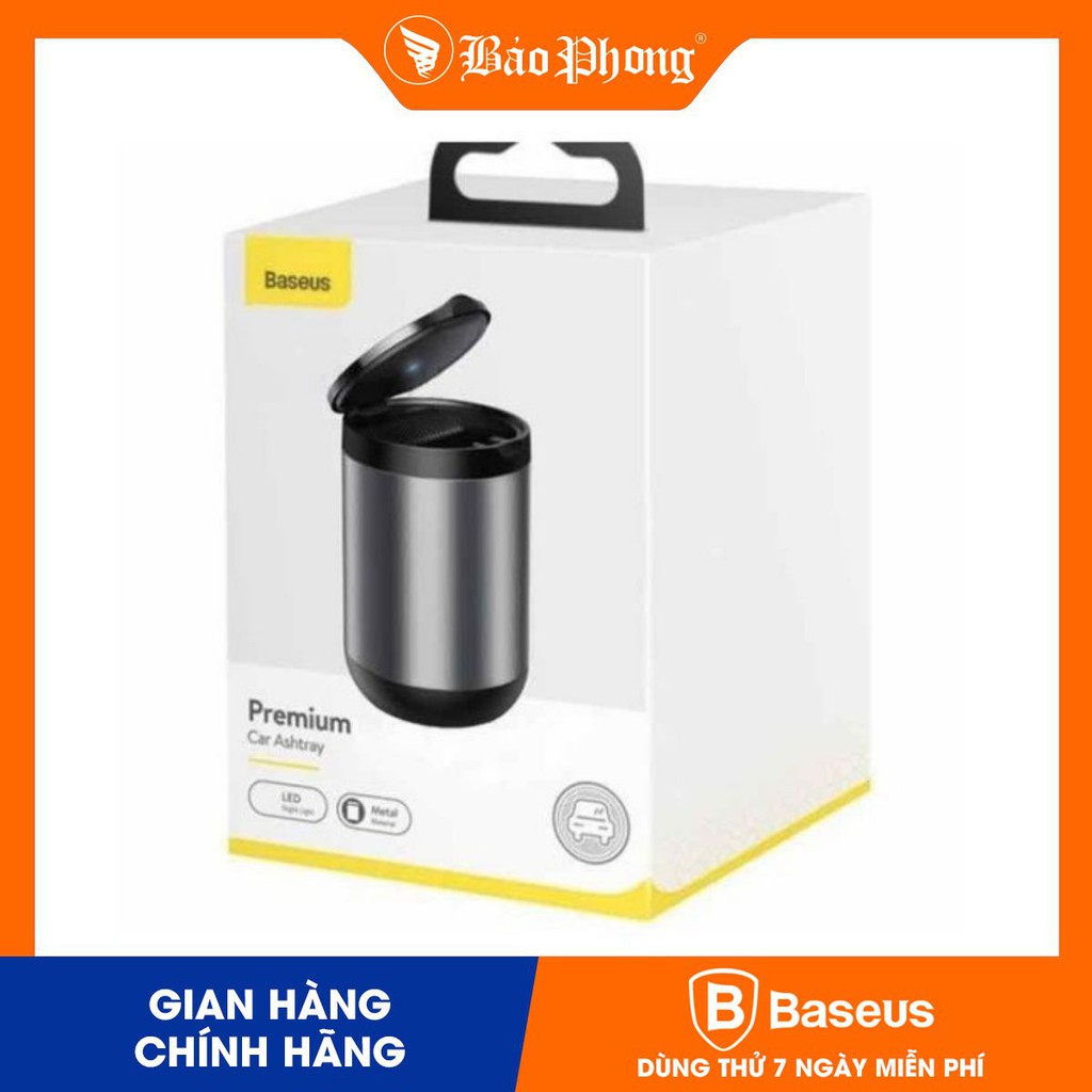 Gạt tàn thuốc lá baseus premium car ashtray black - cryhg01-01