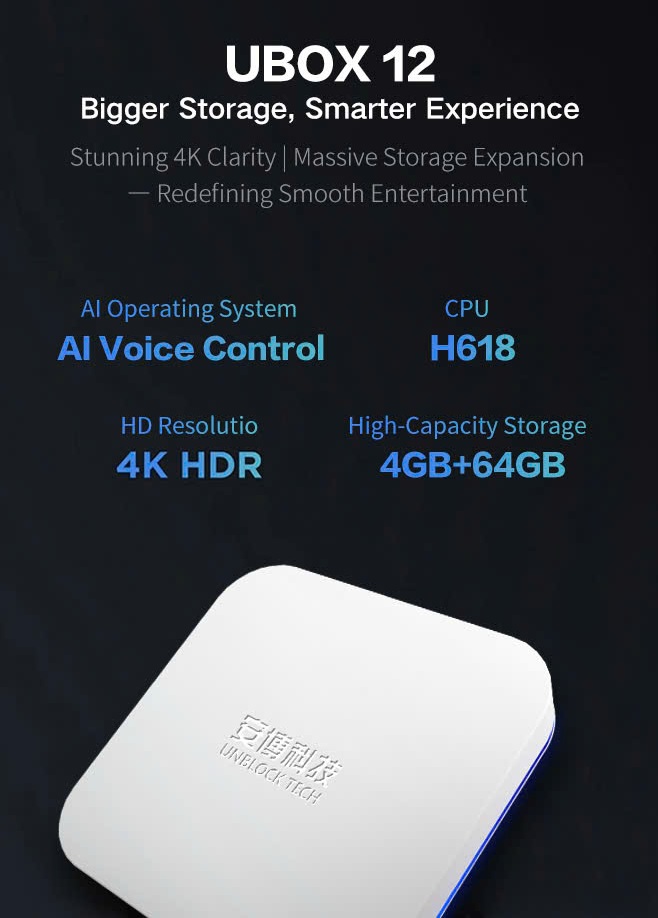 UBOX 12 - UBOX 11 - Ram 4G+64G Xem Phim Truyền Hình Quốc Tế Nhật Bản Hàn Quốc Trung Quốc Đài Loan USA Miễn Phí
