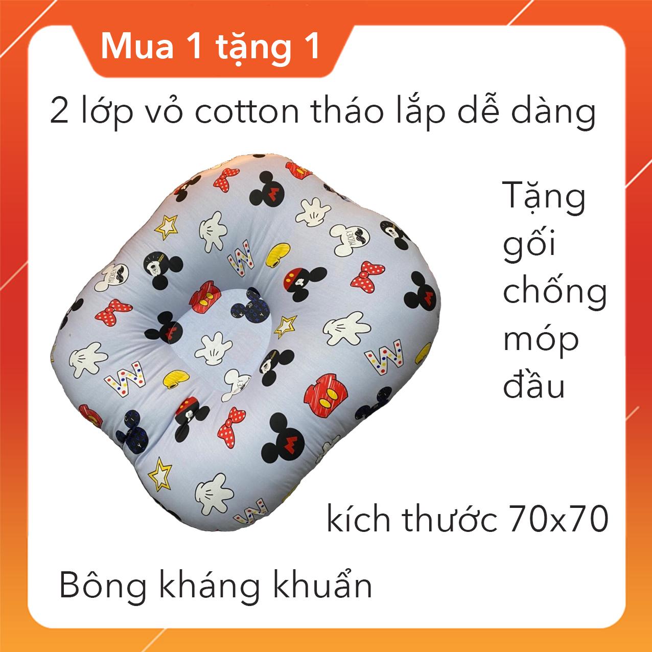 Gối chống trào ngược ⚡️ tặng gối chống móp đầu cho bé⚡️ tặng sự yên tâm cho mẹ