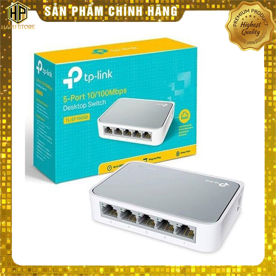 Bộ chia mạng tplink 5 cổng - switch tp-link sf 1005d / 5-port 10/100mbps - hapustore