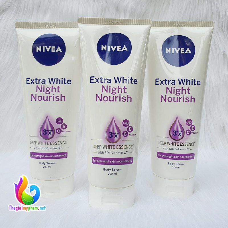 Tinh chất dưỡng thể dưỡng trắng nivea ban đêm 200ml