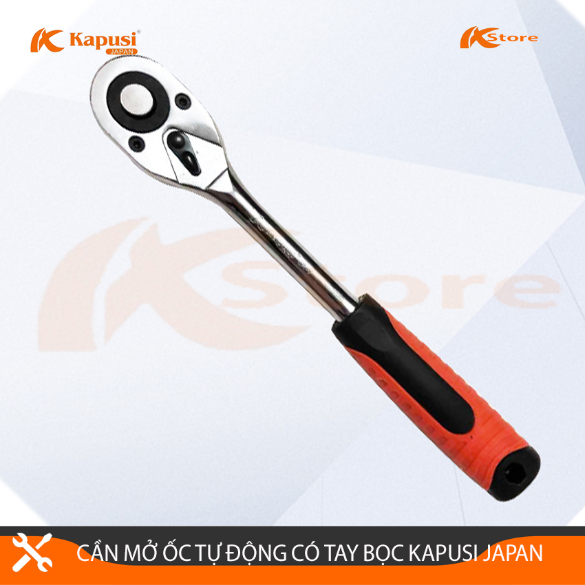 Cần siết mở ốc tự động tay bọc đa năng kapusi japan k-9818, cần siết tự động 2 chiều thương hiệu nhật bản