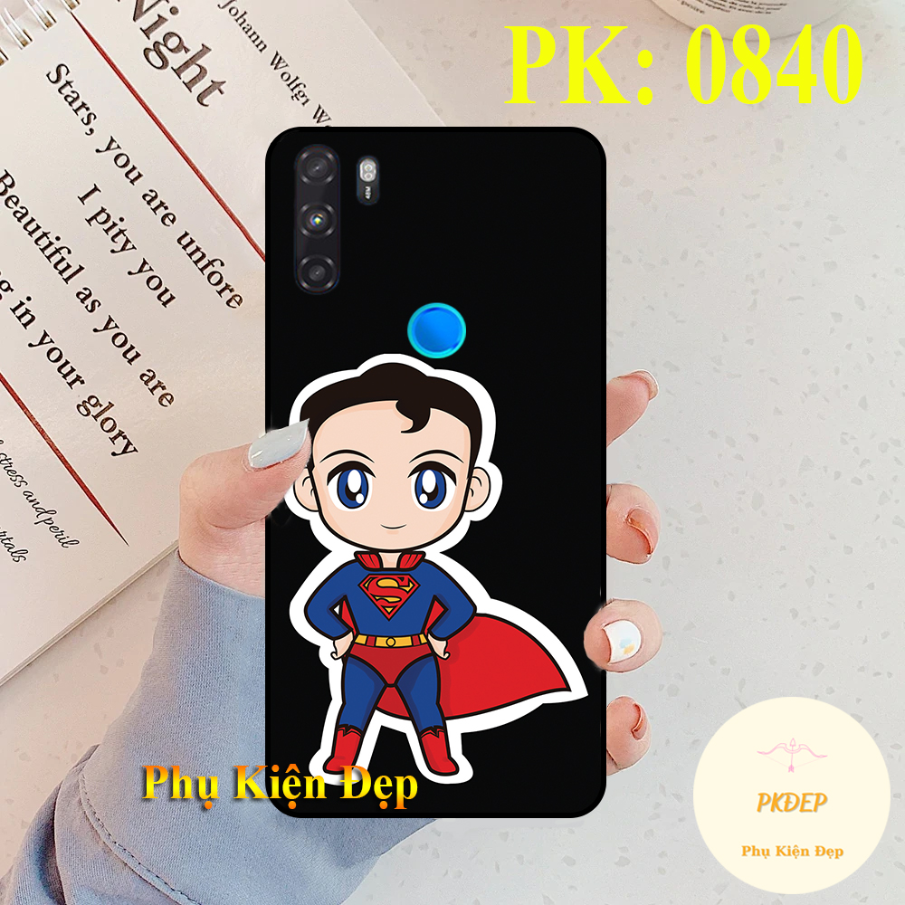 Ốp lưng Vsmart Active 3 dẻo đen in hình bst siêu anh hùng chibi