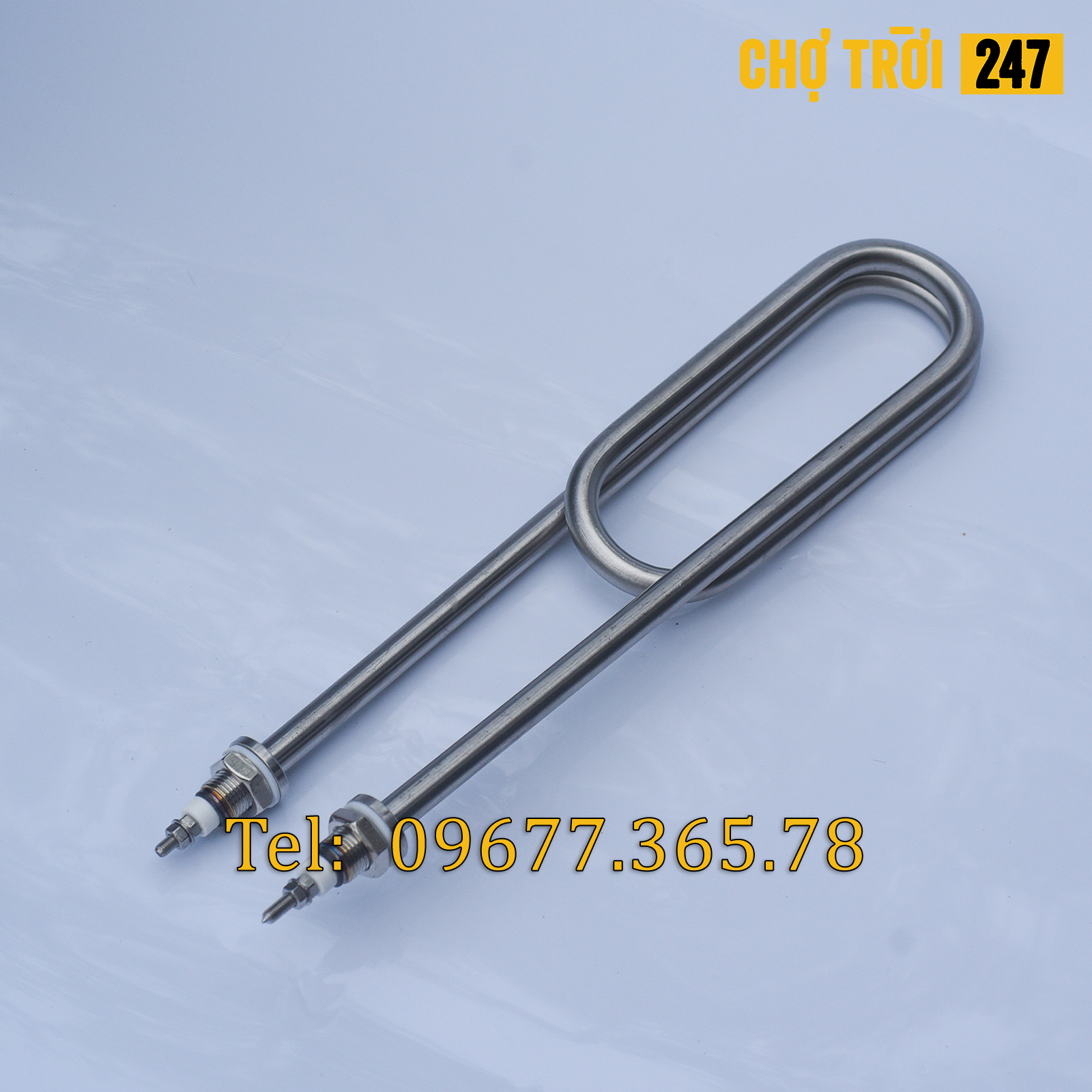 Điện trở đun nước U kép 33cm công suất 3KW, 4KW điện áp 220V/380V