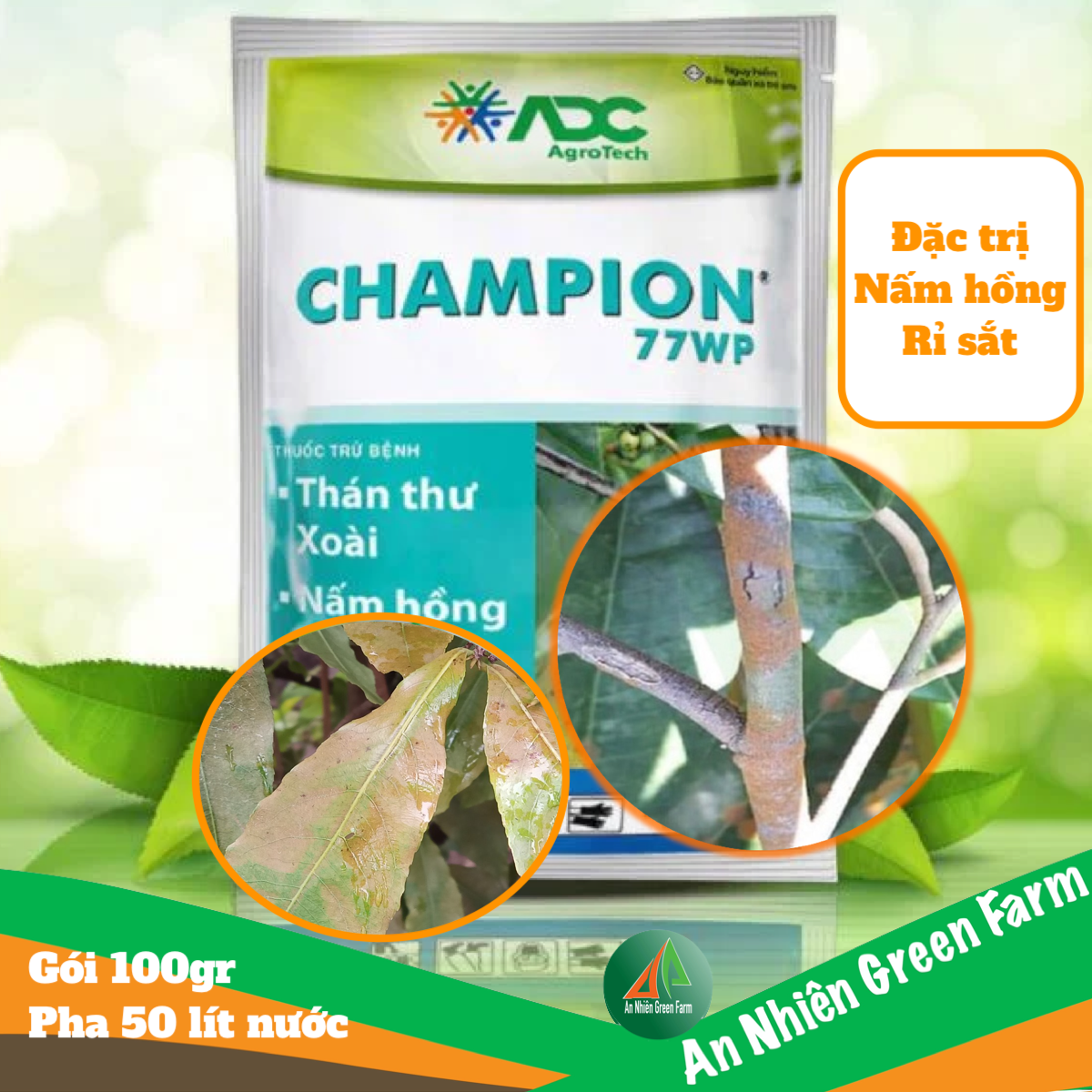 Đặc trị nấm hồng mai vàng - champion adc