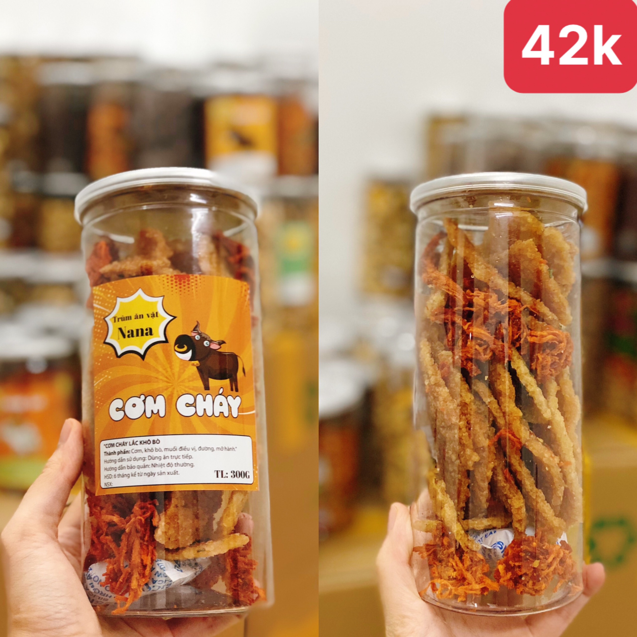 Cơm cháy lắc khô bò