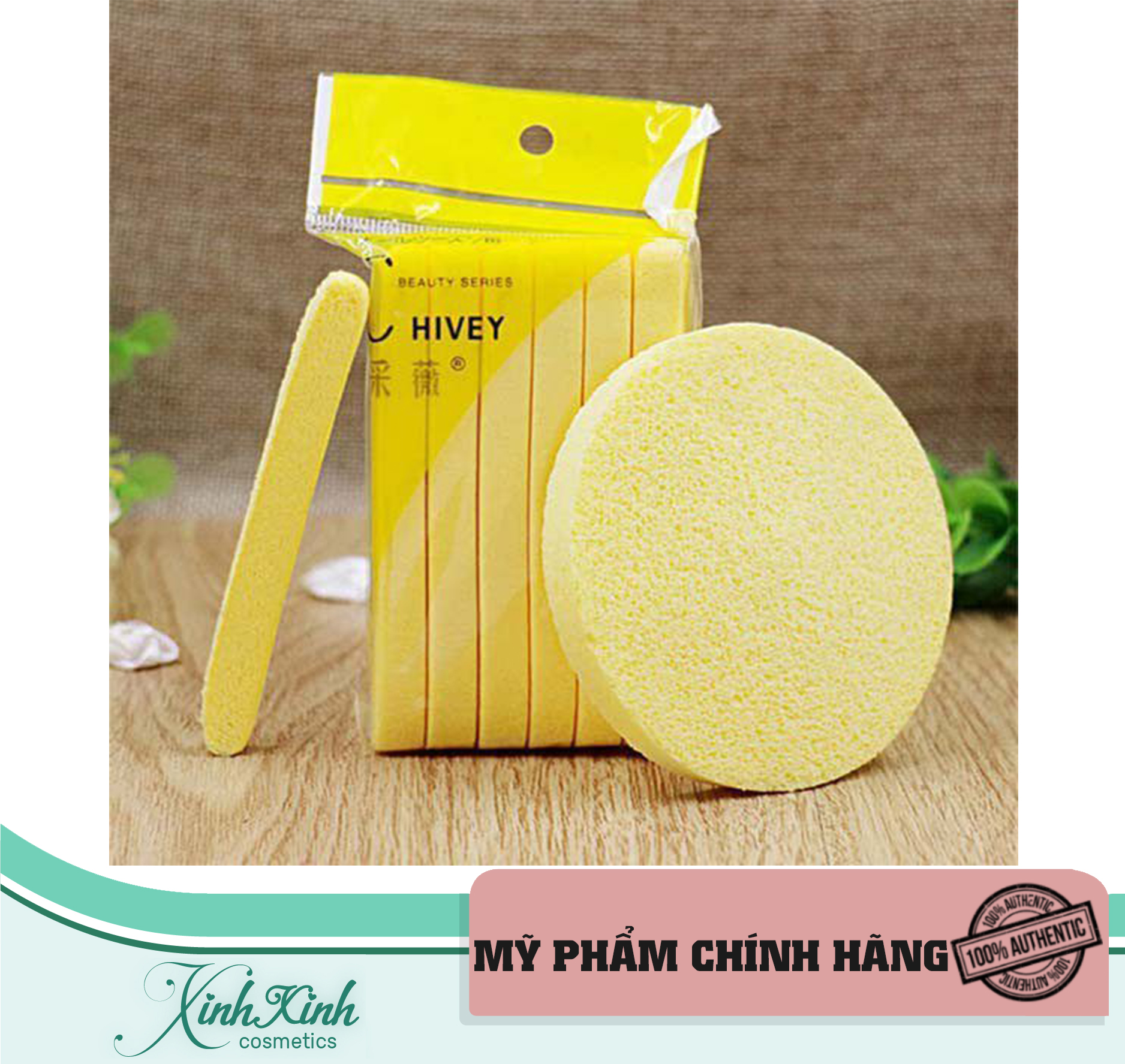 Gói bông mút rửa mặt bọt biển Chivey (Gói 12 miếng) Loại bỏ chất bẩn giúp làn da trở nên mịn màng