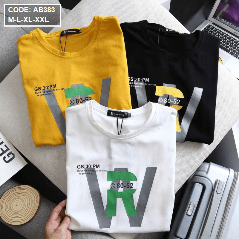 Áo thun nam cổ tròn in hình cao cấp