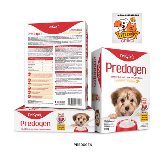 Sữa bột dinh dưỡng cho chó đang mang thai và chó con predogen dr.kyan hộp 110g