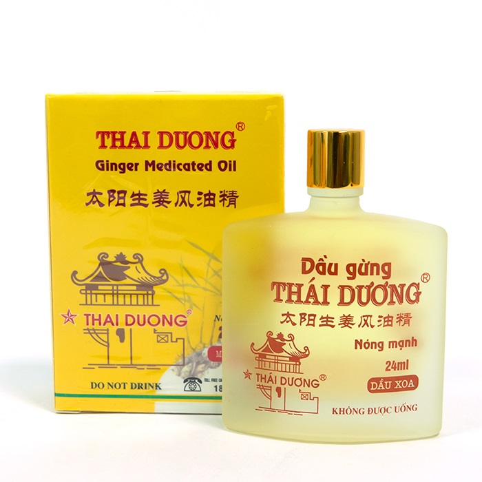 Dầu gừng Thái Dương nóng mạnh, chai 6ml và chai 24 ml