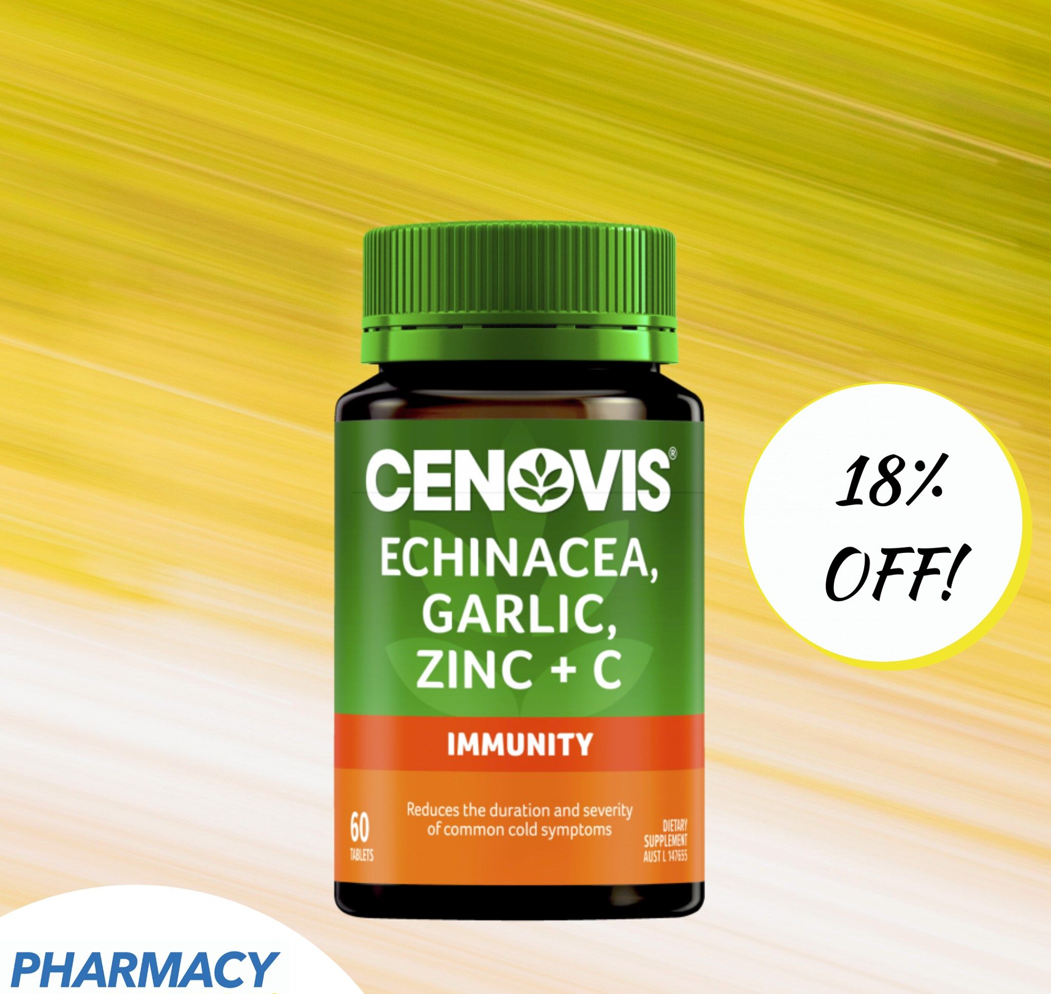 Cenovis Echinacea Garlic Zinc &amp; C 60v Tablets - tăng sức đề kháng 