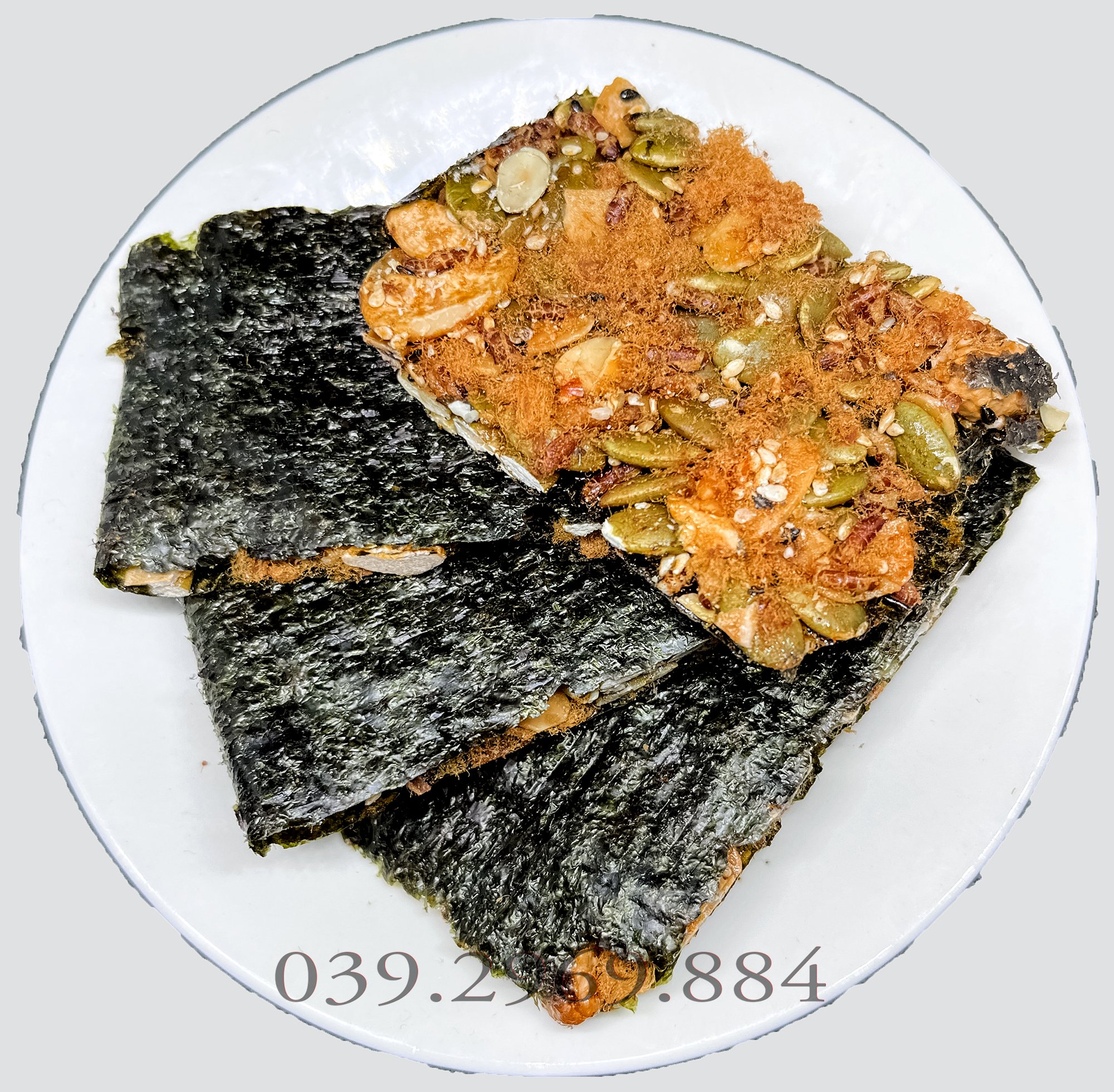 250G Rong biển kẹp hạt chà bông siêu dinh dưỡng - snack rong biển ăn liền